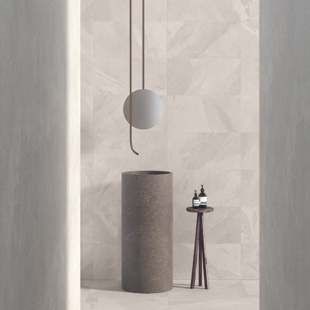 DI Janeiro Slate Oxford White 30 x 60cm Stone Effect Porcelain Tile Hallway Floor and Wall