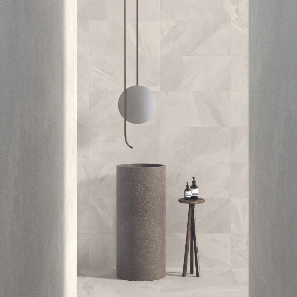 DI Janeiro Slate Oxford White 30 x 60cm Stone Effect Porcelain Tile  Hallway Floor and Wall