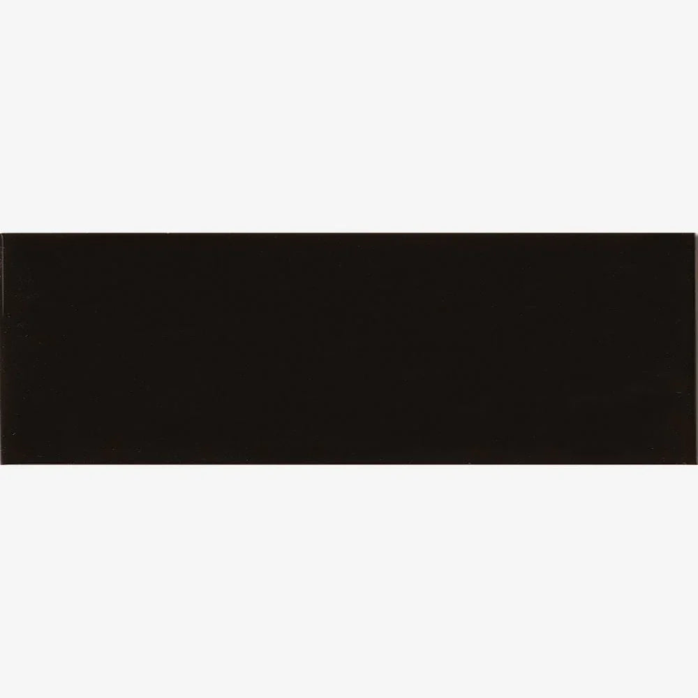 Lesso Negro Brillo 10 x 30cm Subway Wall Tile Swatch
