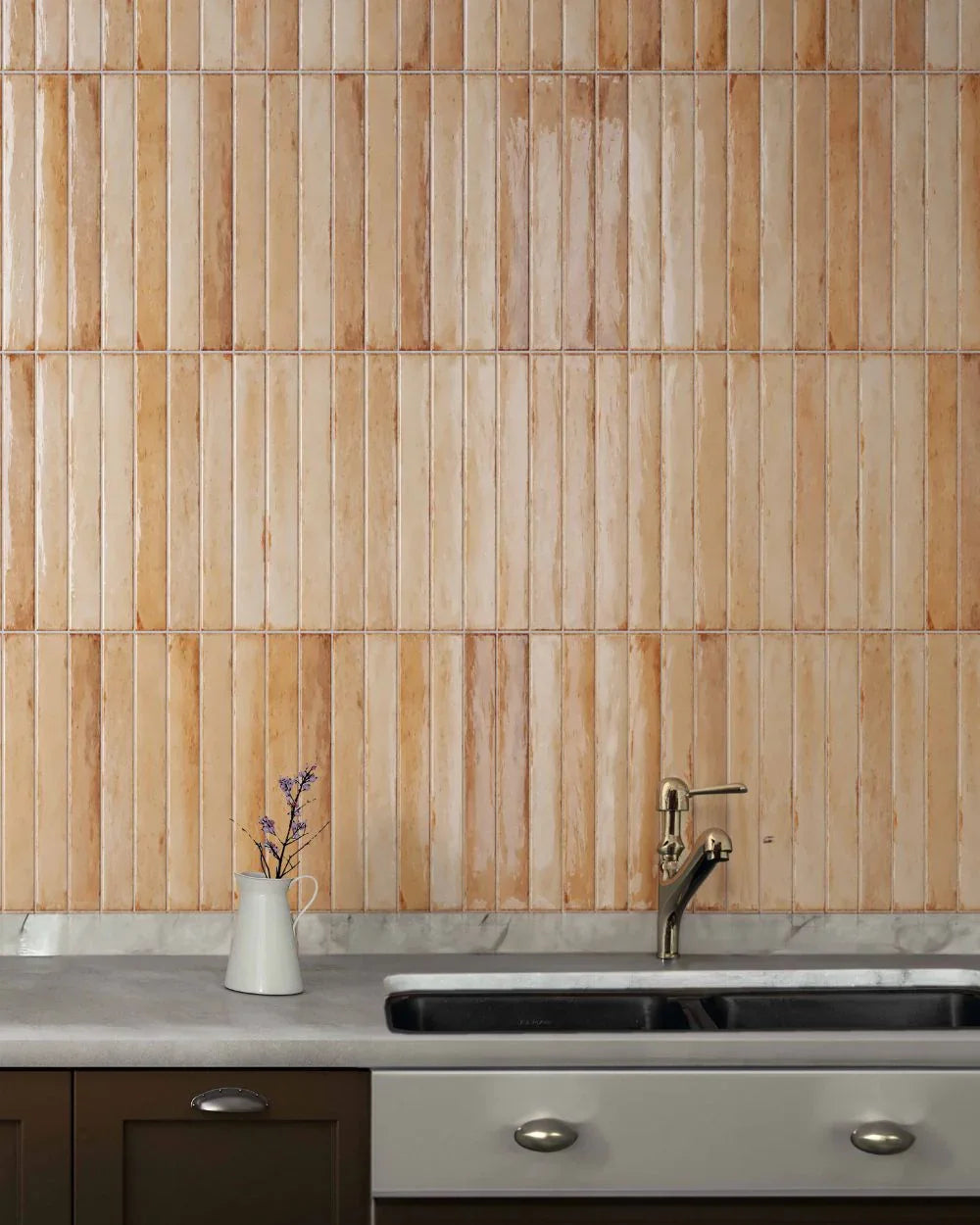 Bharumini Beige Wall Tile 5 x 40cm