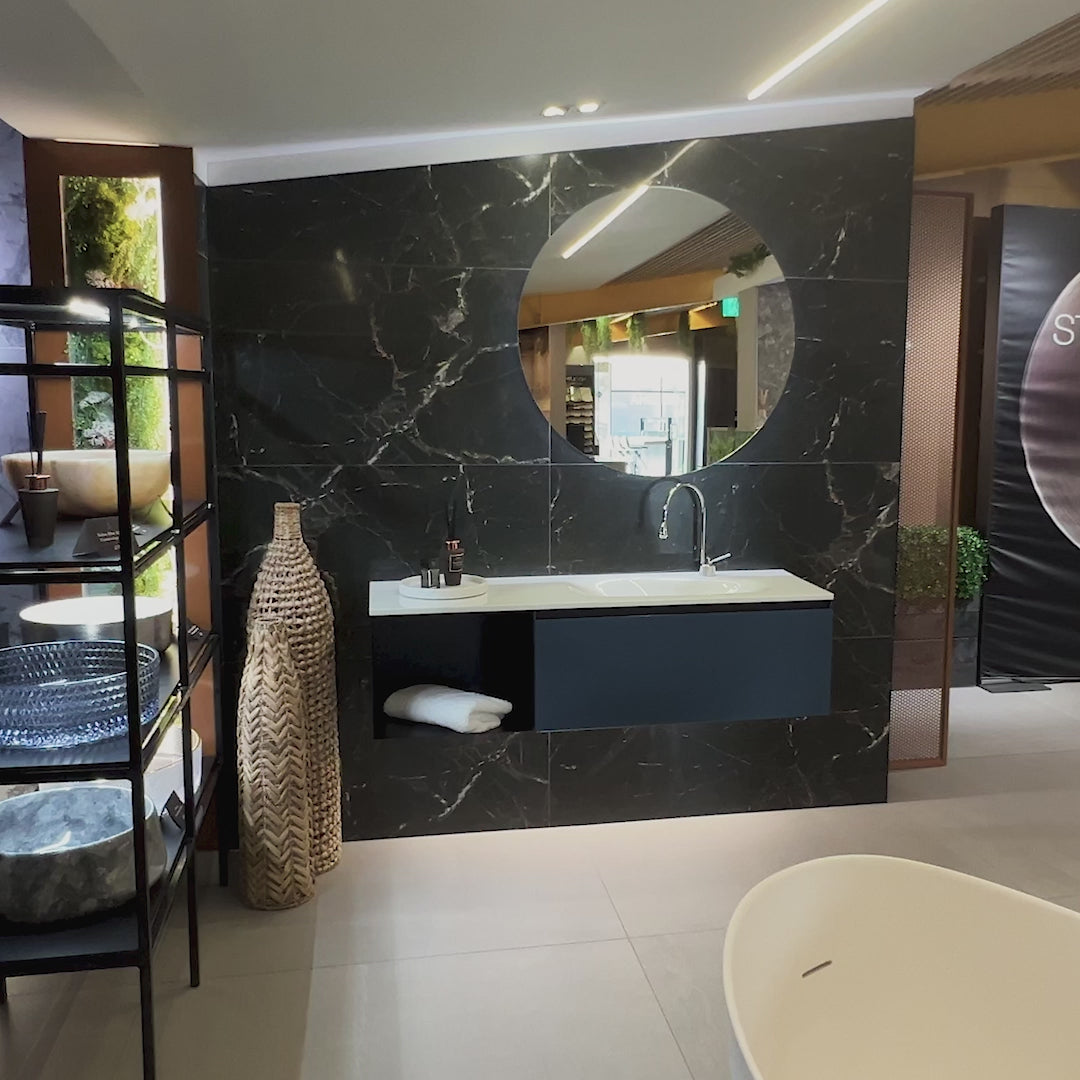 Load video: Night Tunder Sugar Effect Porcelain Tile 60 x 120cm