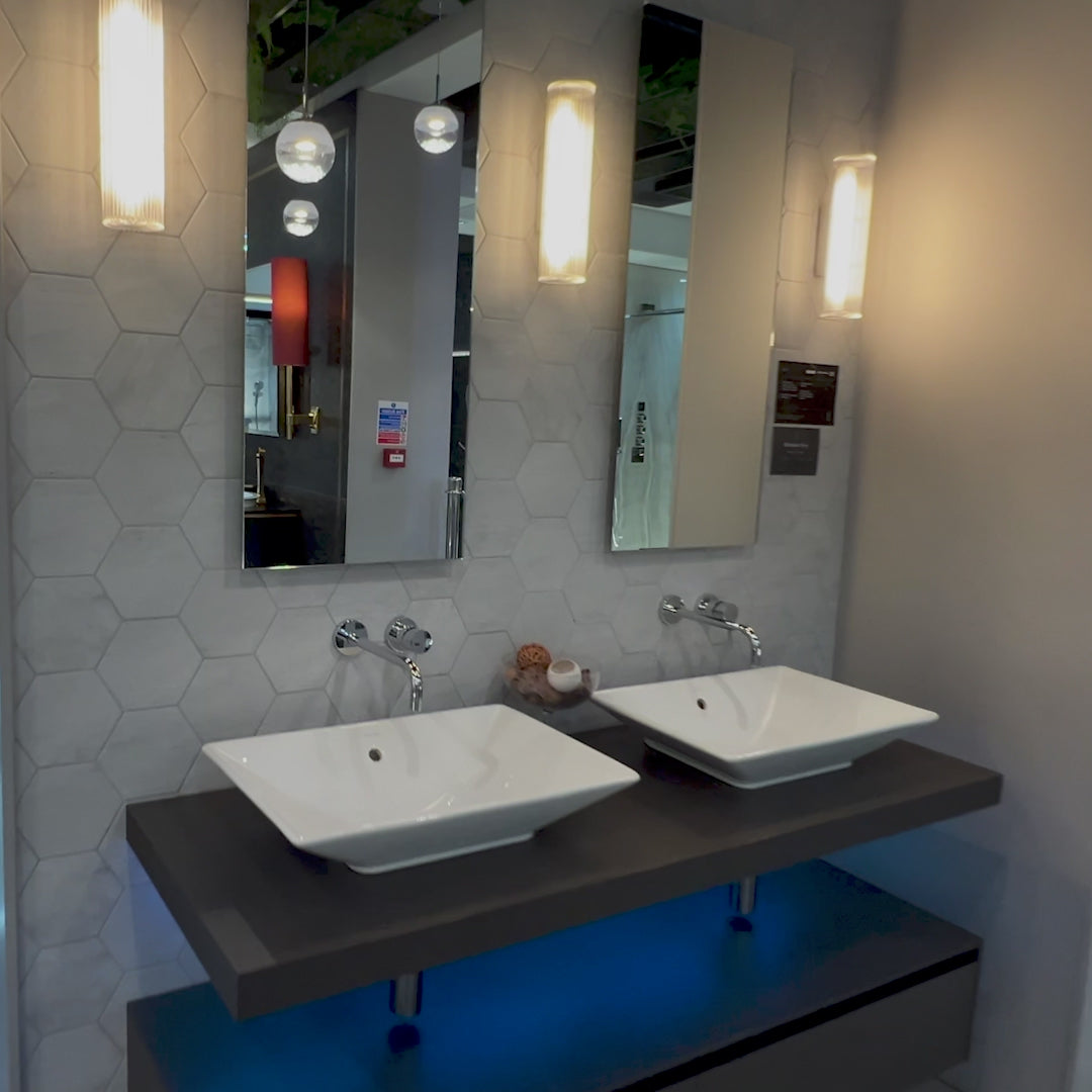 Load video: Bordaux Hexagon Grey Porcelain Tile 13.9 x 16cm