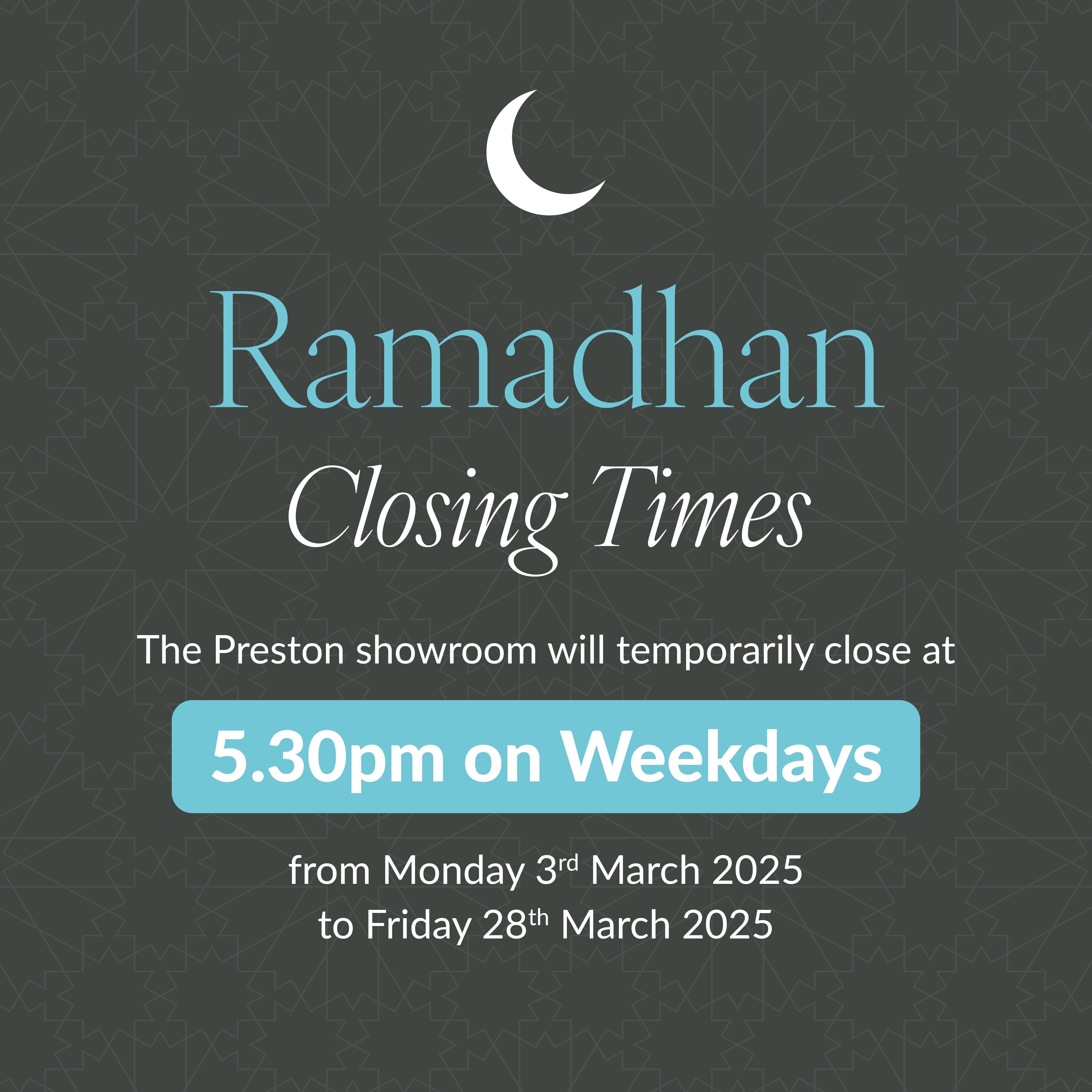 Ramadhan Closing Times