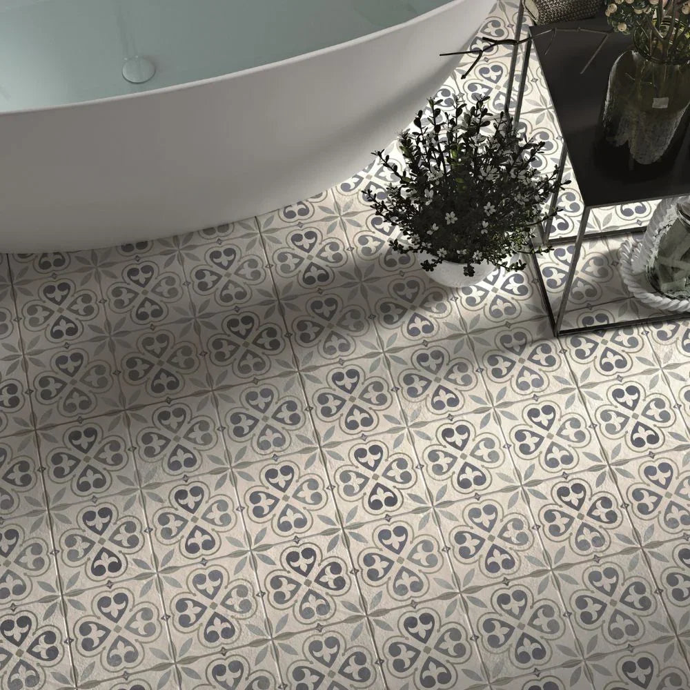 Blue Floor Tiles