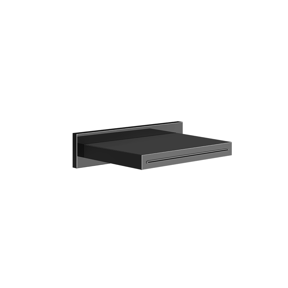 Gessi Wall Mounted Cascade Shower Spout, Black Metal PVD
