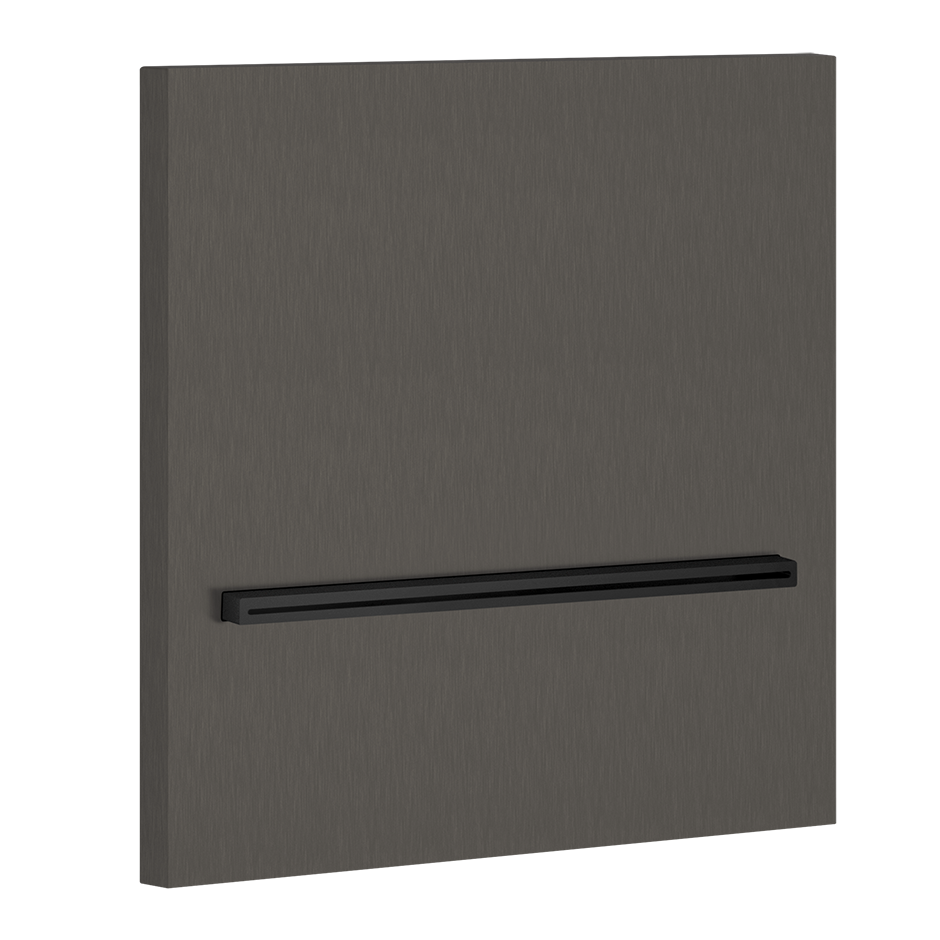 Gessi Wall Mounted Cascade Shower Spout, Brushed Black Metal PVD