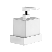 Gessi Wall Mounted Liquid Soap Dispenser, Chrome and White