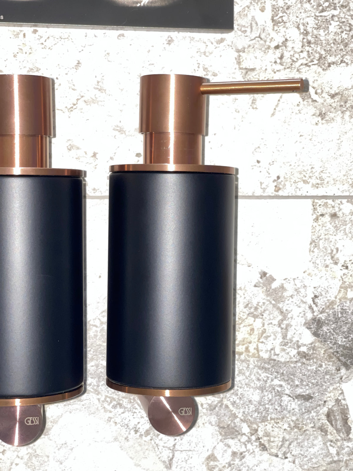 Gessi Wall Mounted Liquid Soap Dispenser, Brushed Copper PVD