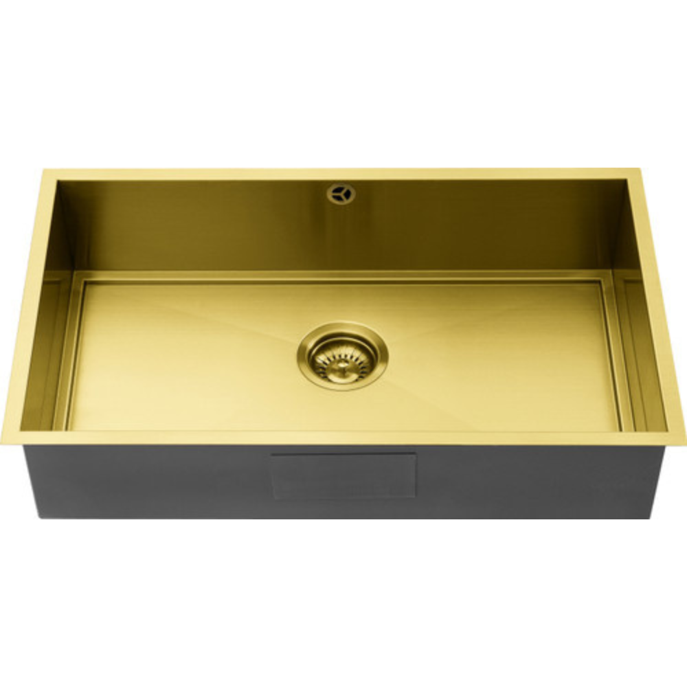 The 1810 Company Axixuno 700U 1.0 Bowl Undermount Kitchen Sink - Gold Brass