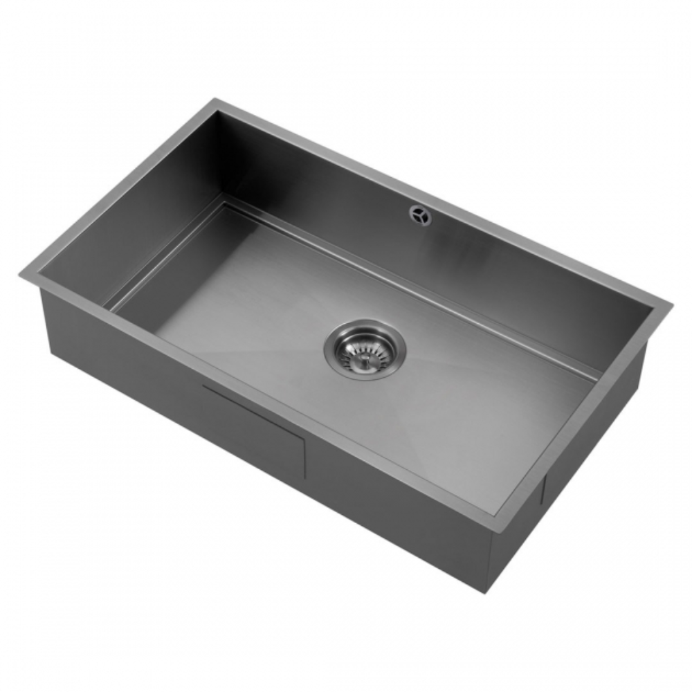 The 1810 Company Axixuno 700U 1.0 Bowl Undermount Kitchen Sink - Gun Metal