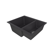 CAVADUO 335/155U Black Purquartz Double Bowl Sink
