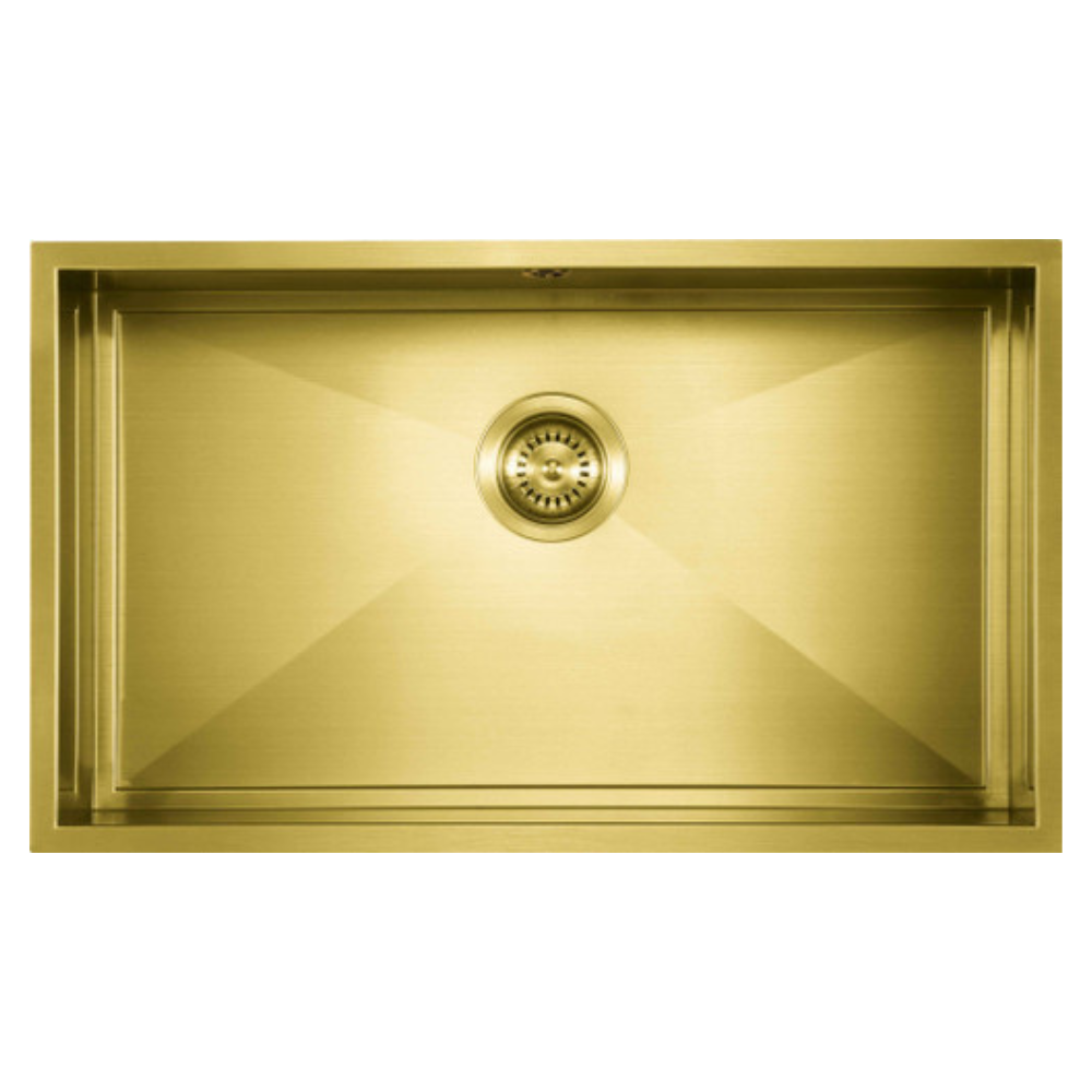 The 1810 Company Axixuno 700U 1.0 Bowl Undermount Kitchen Sink - Gold Brass