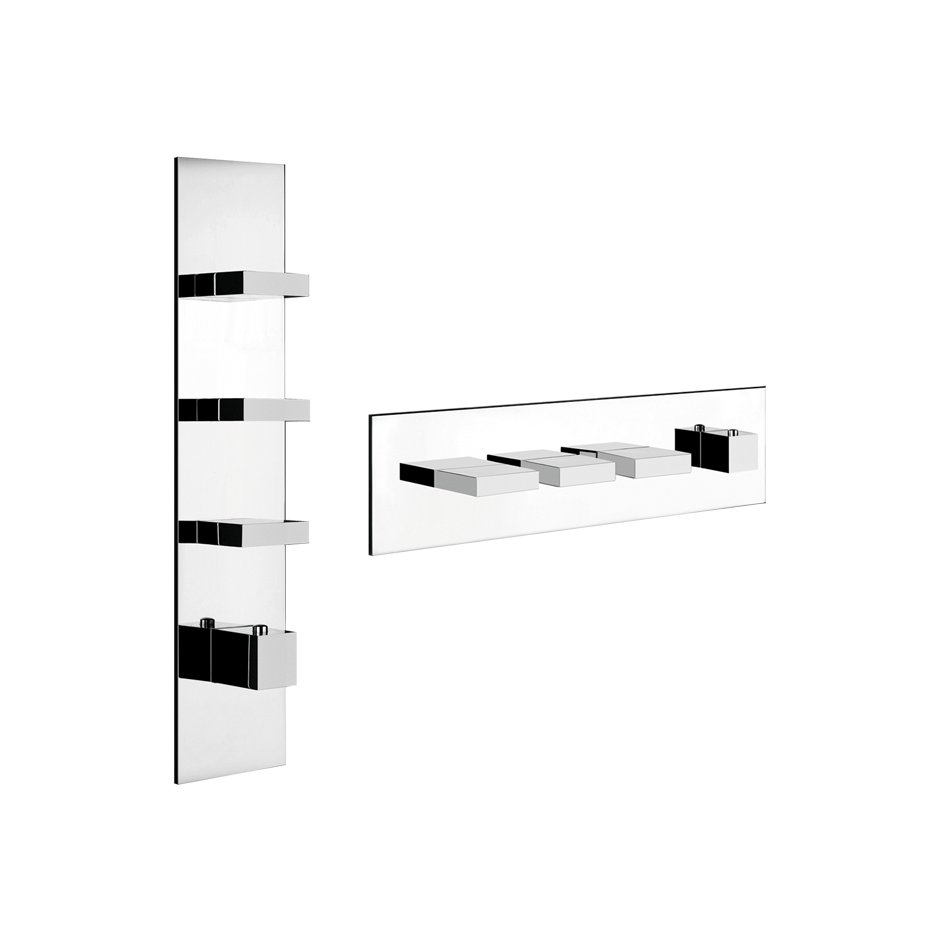 Gessi 3 Way Wall Mounted Thermostatic Shower Mixer Trim, Chrome