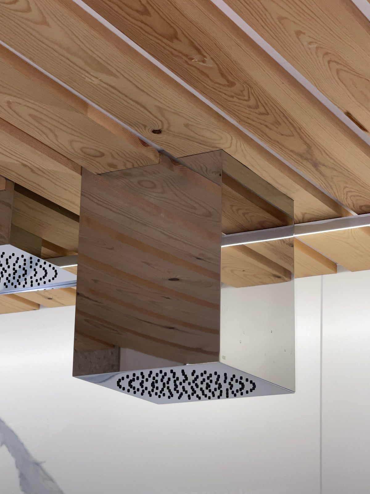 Gessi Segni Ceiling Mounted Shower Head, Mirror Steel