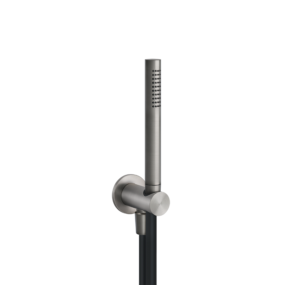 Gessi Hand Shower Set with Water Outlet and Hose, Brushed Steel