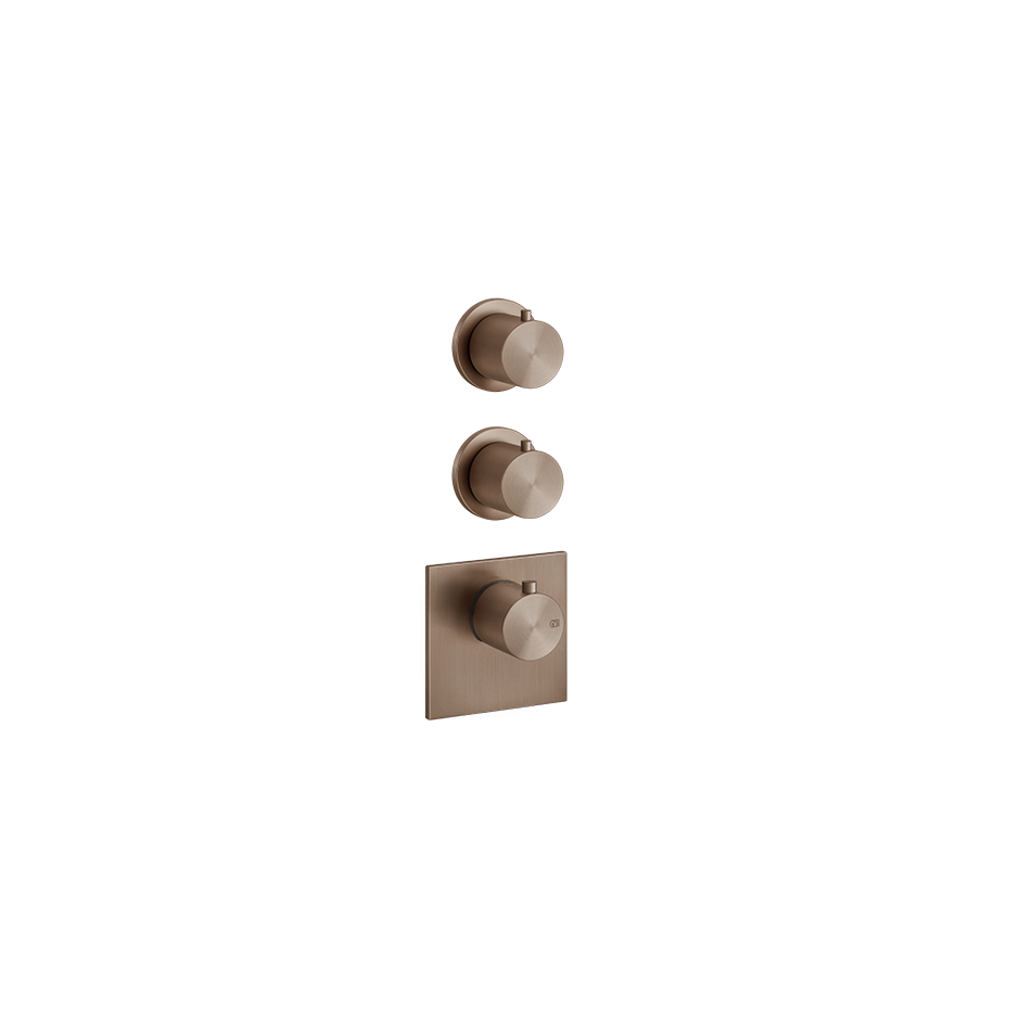 Gessi 2 Way Wall Mounted Thermostatic Shower Mixer Trim, Brushed Copper PVD