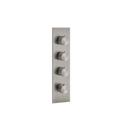 Gessi 3 Way Wall Mounted Thermostatic Shower Mixer Trim, Brushed Steel