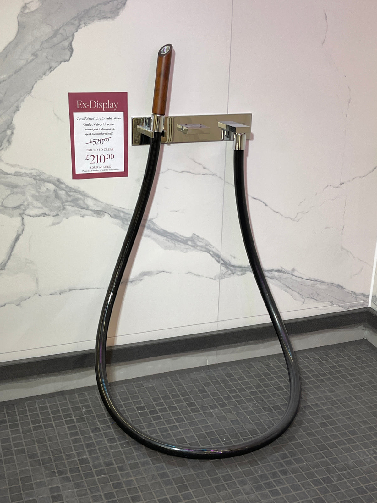 Gessi Watertube 2 Outlet Hand Shower, Chrome