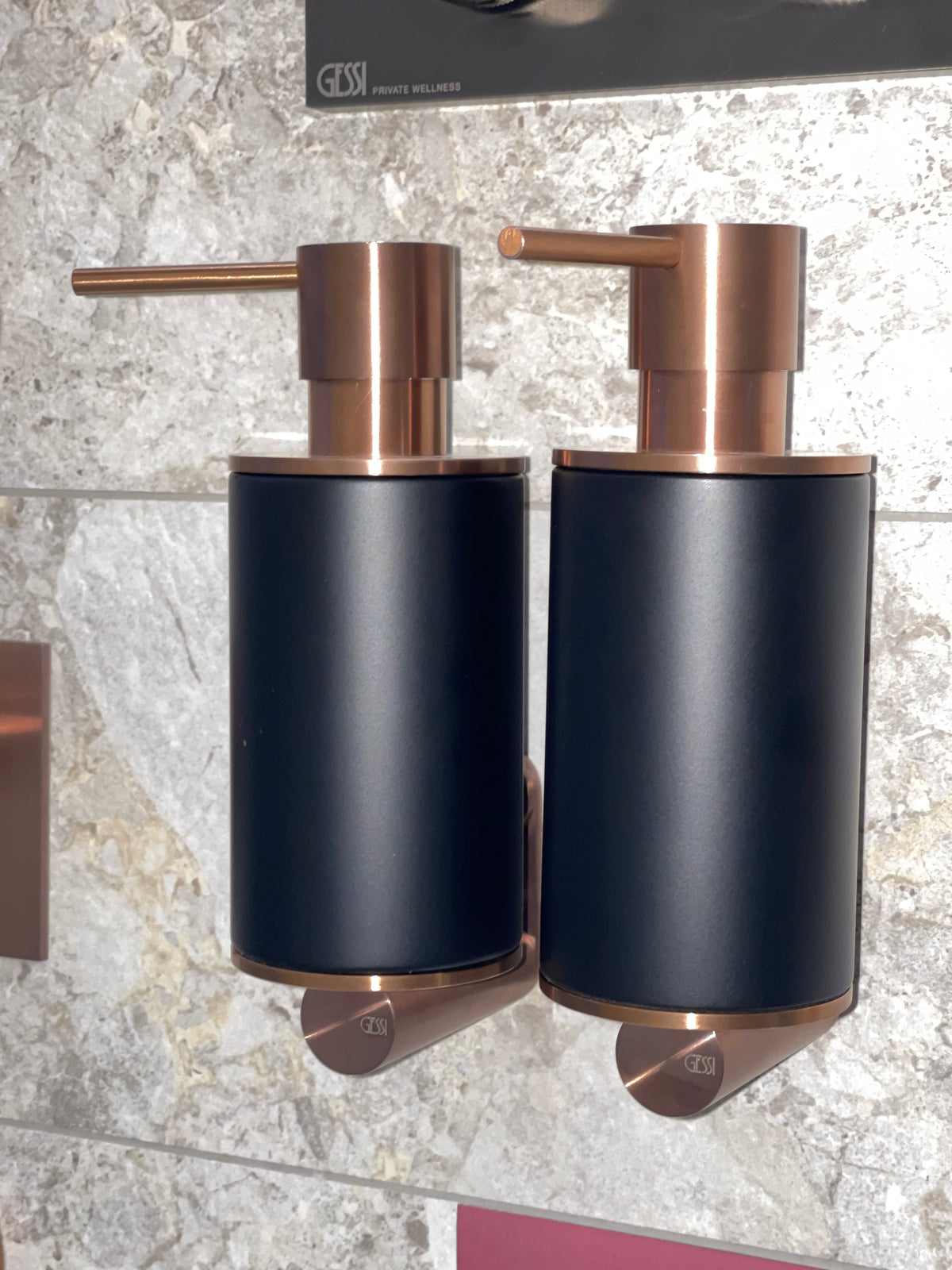Gessi Wall Mounted Liquid Soap Dispenser, Brushed Copper PVD