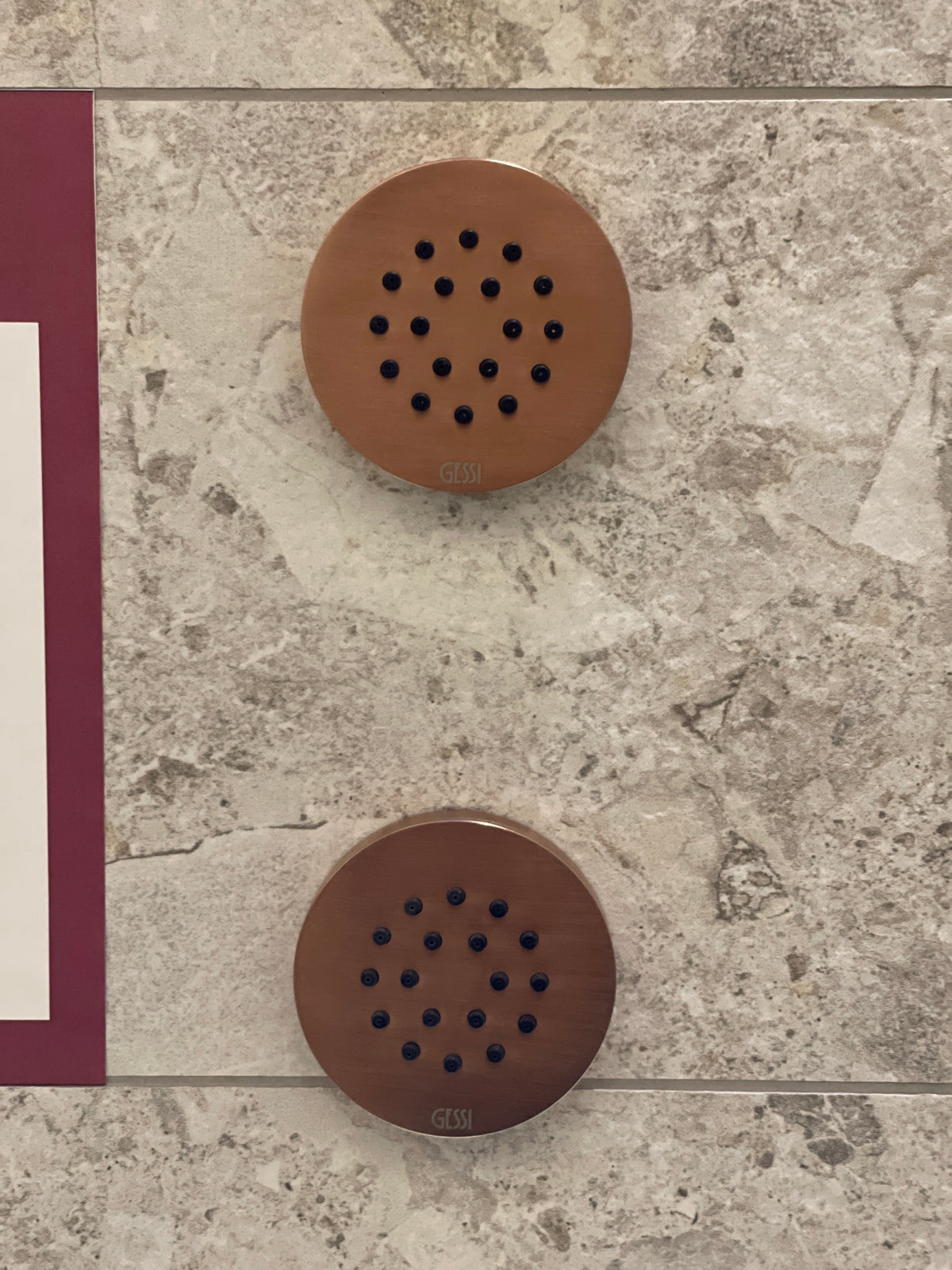 Gessi Lateral Shower Body Jet, Brushed Copper PVD
