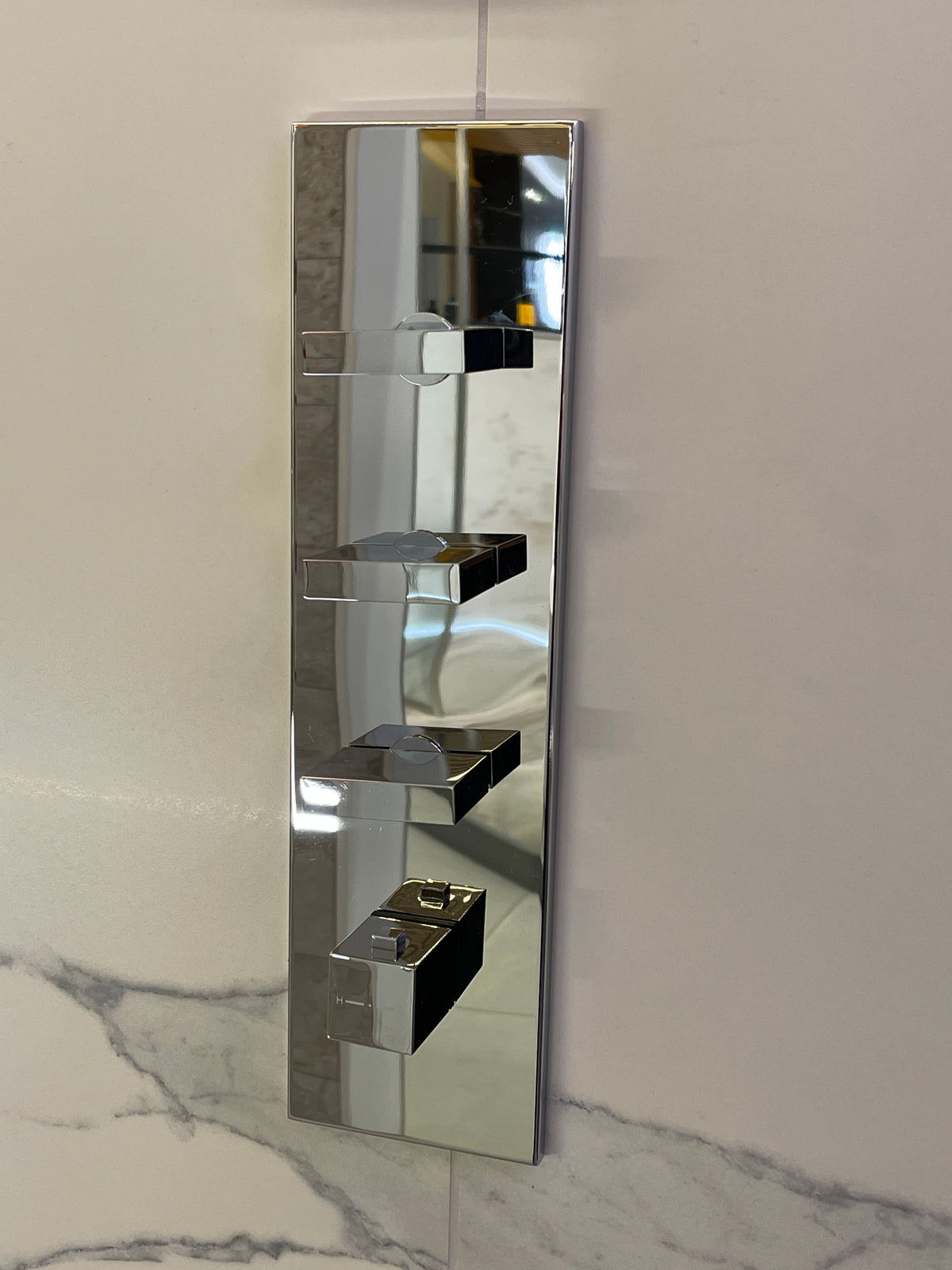 Gessi 3 Way Wall Mounted Thermostatic Shower Mixer Trim, Chrome
