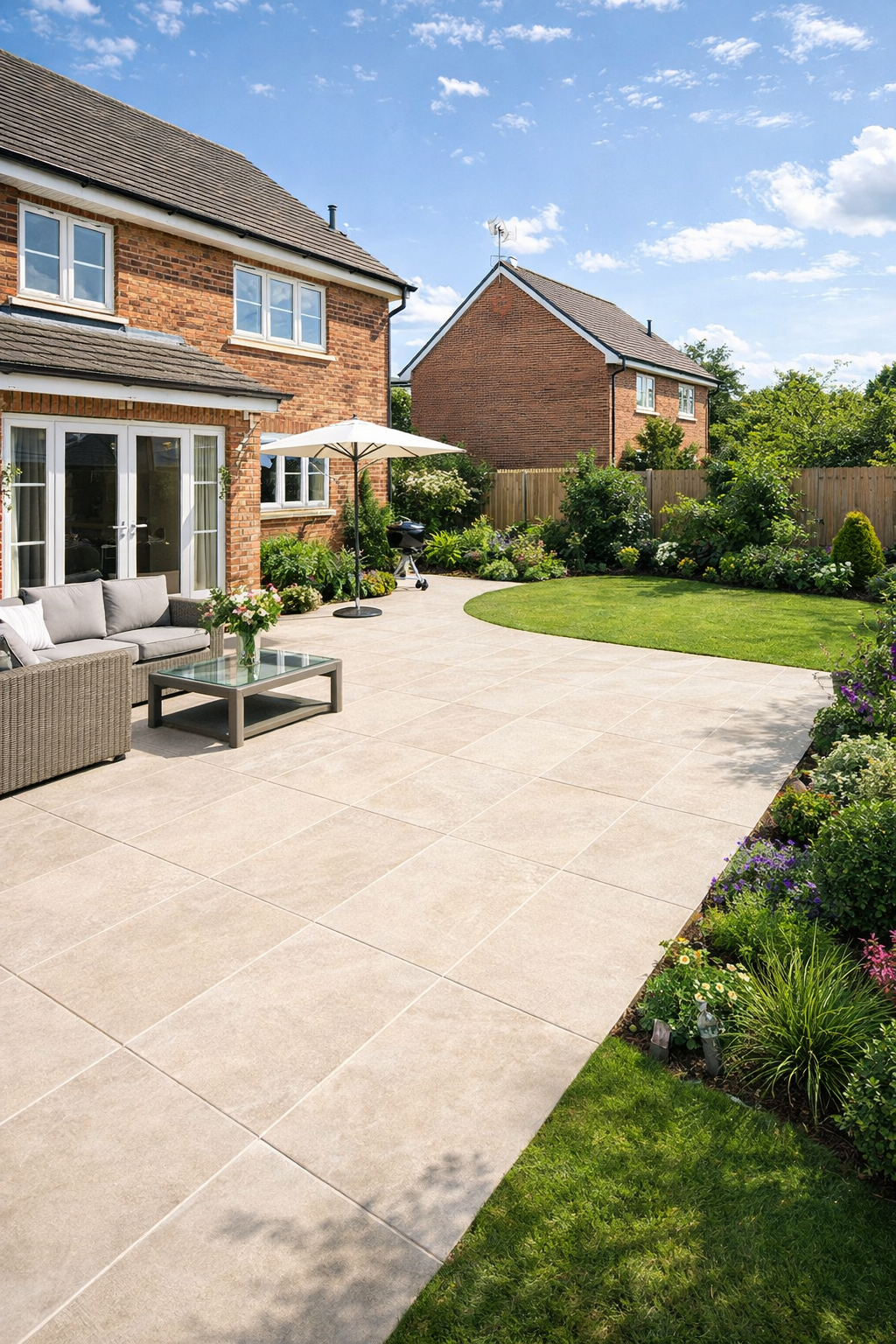 August Ivory Outdoor Porcelain Tile 20mm