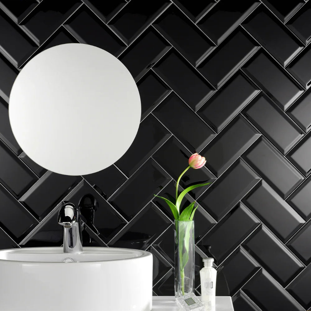 Bisaldo Negro Brillo 10x20cm Wall 2