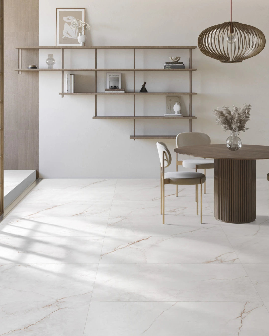 Drose White Porcelain Tile 60 x 120cm