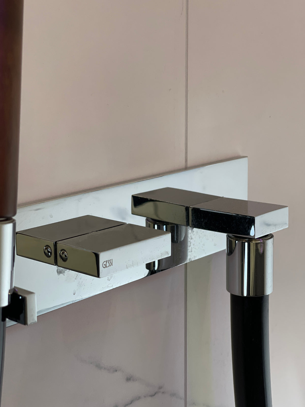 Gessi Watertube 2 Outlet Hand Shower, Chrome