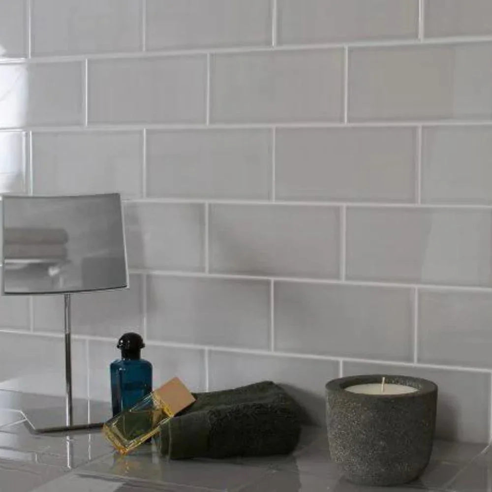 Lesso Dev Slate Grey Brillo Polished Subway Tiles 10 x 20cm Wall Set