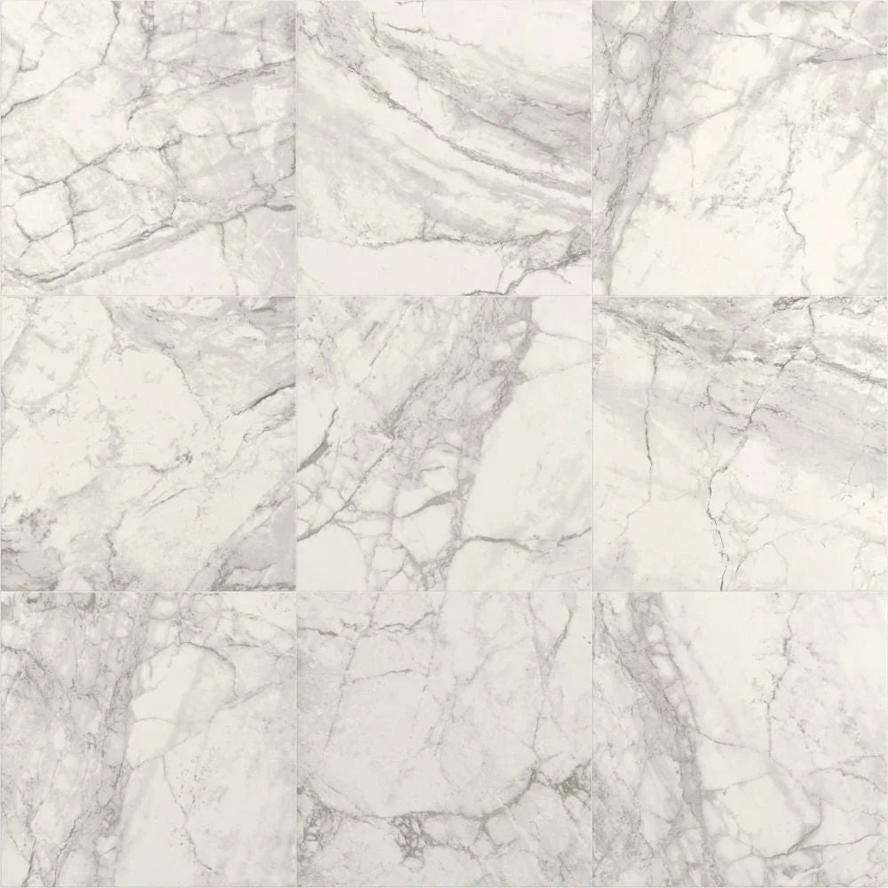 Luna BLanco 75 x 75cm Polished Marble Effect Porcelain TIle Swatches