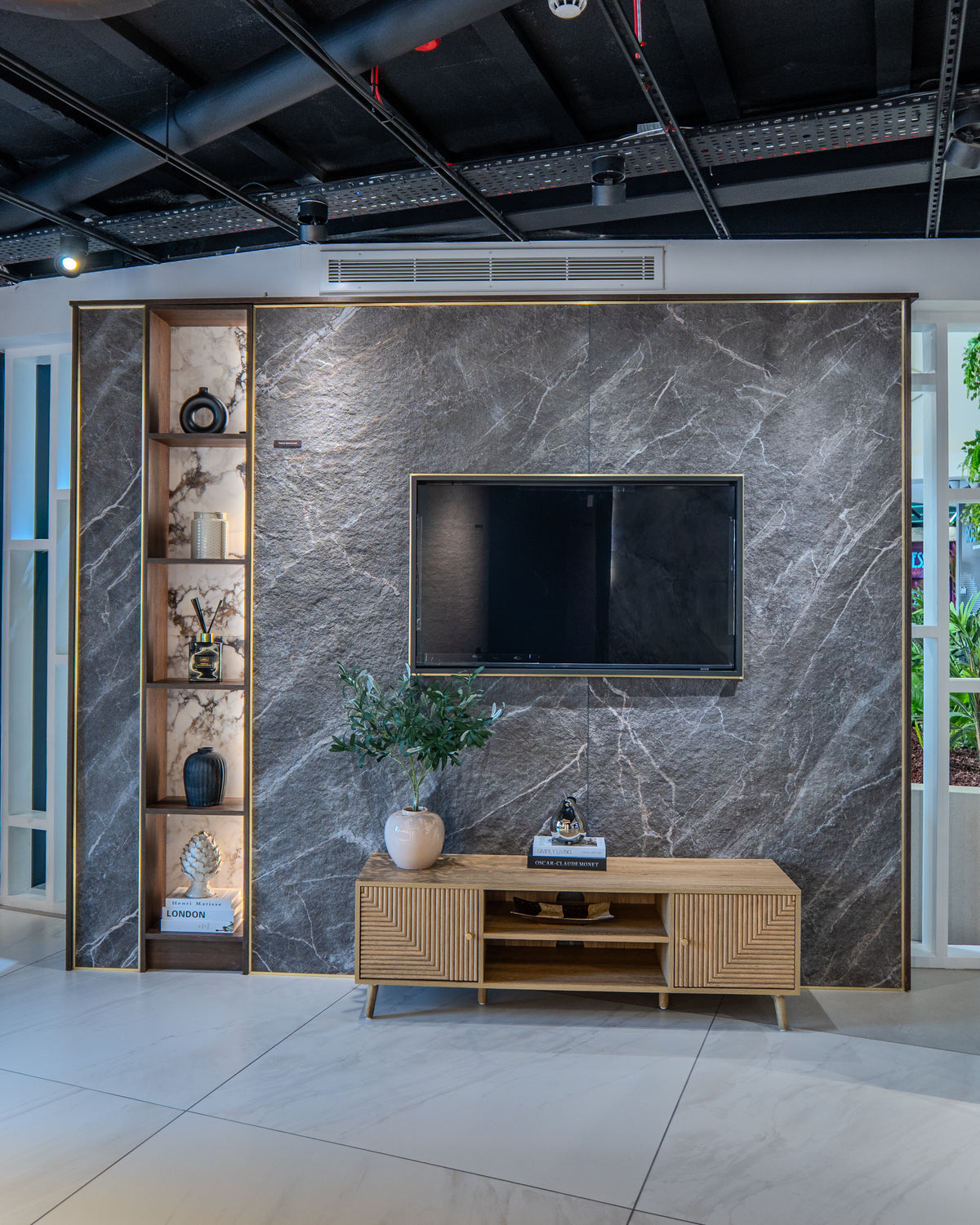Fumo Grey Veneered Stone Panel 120 x 240cm