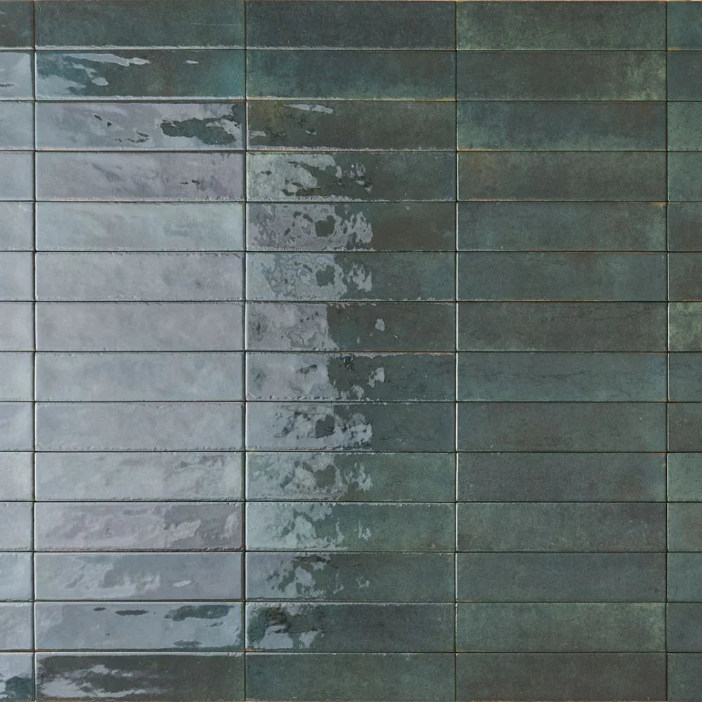 Rojo Emerald Subway Tile 6 x 25cm Glossy Tile
