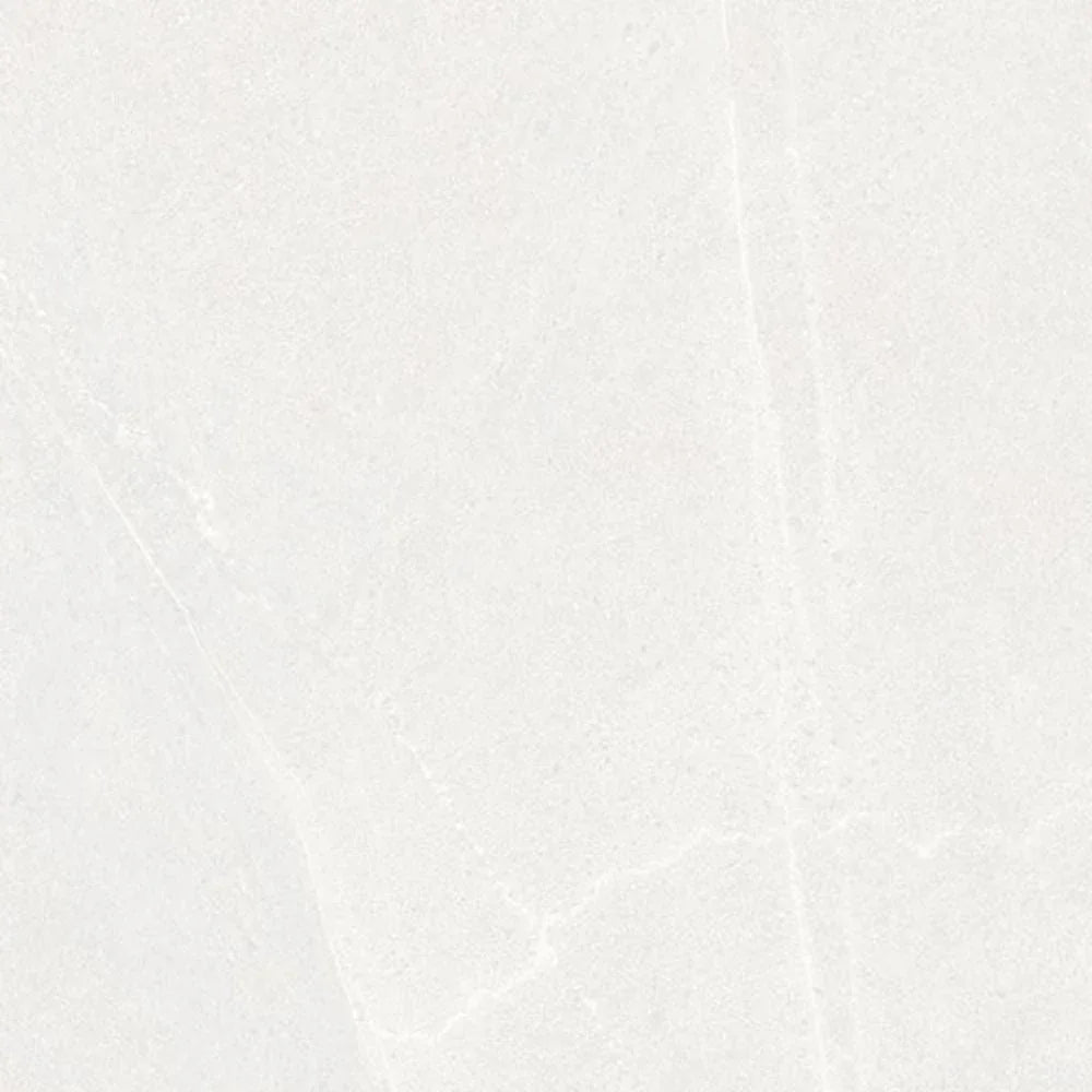 Seierra Blanco white stone effect tile 60 x 60cm Swatch