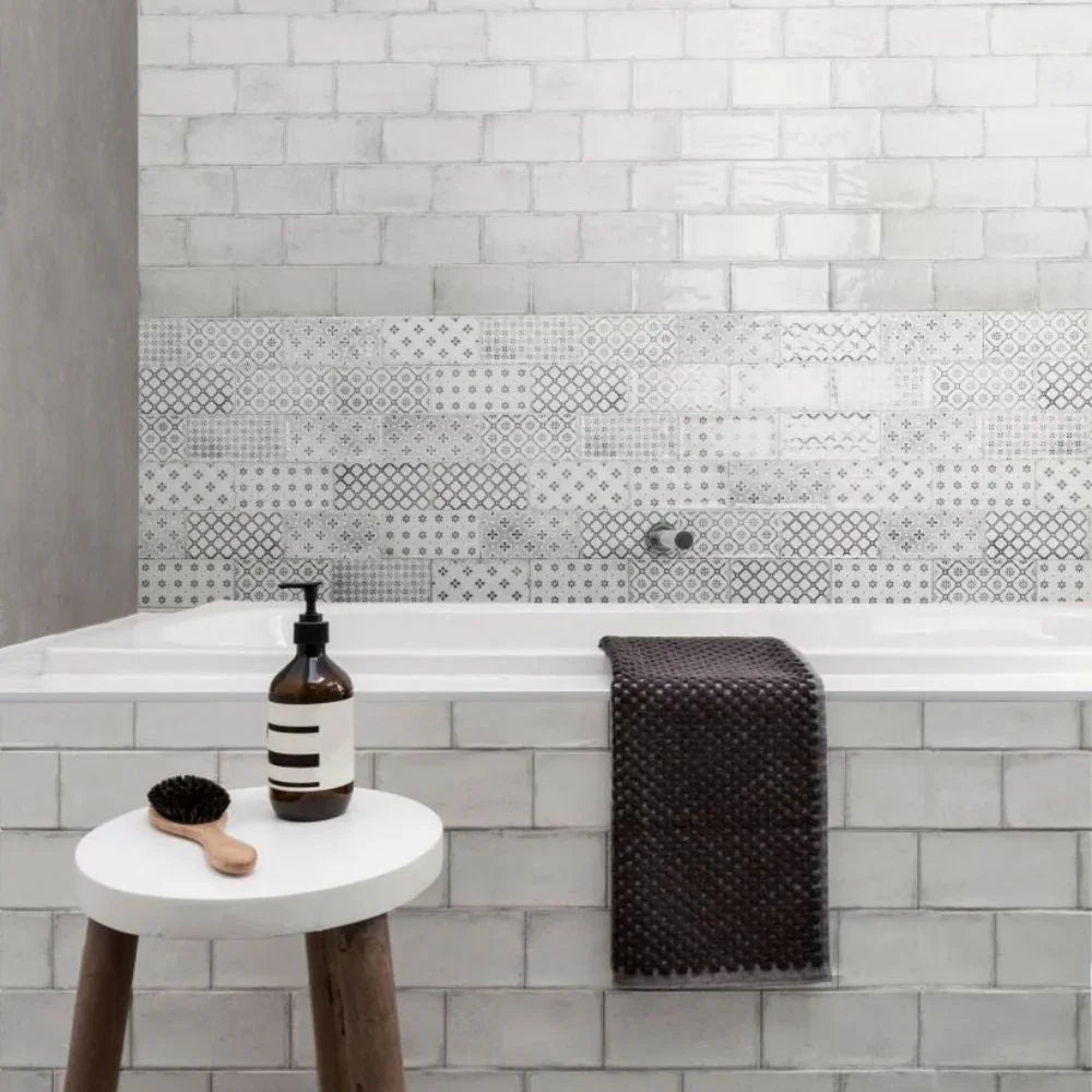 Vitra Nebbia Decor Mix Subway Tile 10 x 20cm