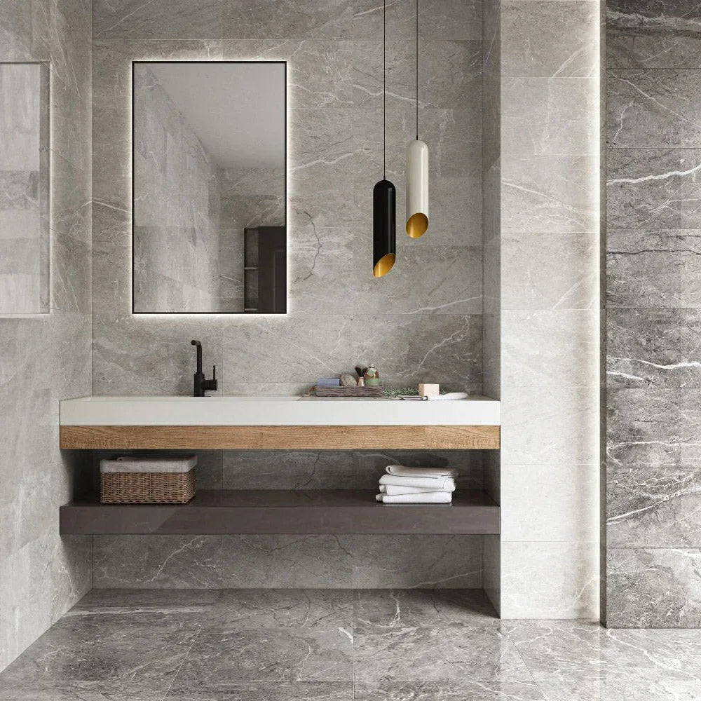 Berlin Stone Effect Ceramic Tile 30 x 60cm - ROCCIA Outlet
