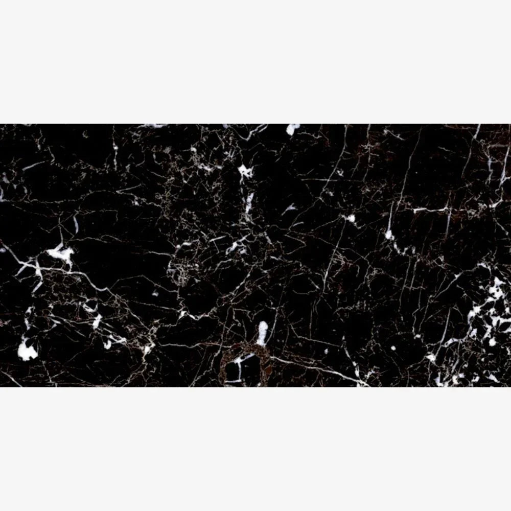 Calacata Black Marble Effect Polished Ceramic Tile - ROCCIA Outlet