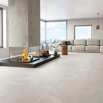 Muiz White Porcelain Tile 60 x 60cm