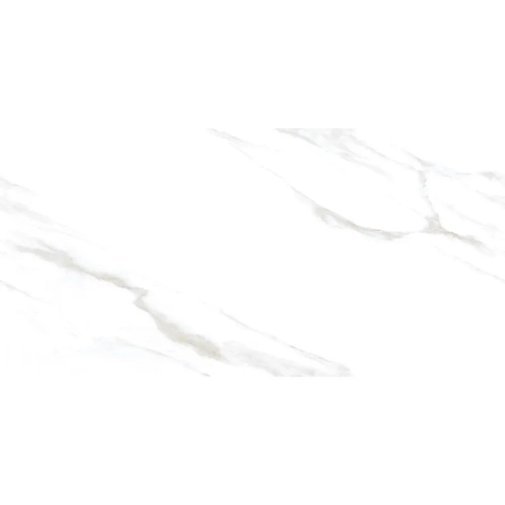 Sicherio Endless Chain Porcelain Indoor Marble Effect Polished White Wall & Floor Tile 60x120 - ROCCIA Outlet