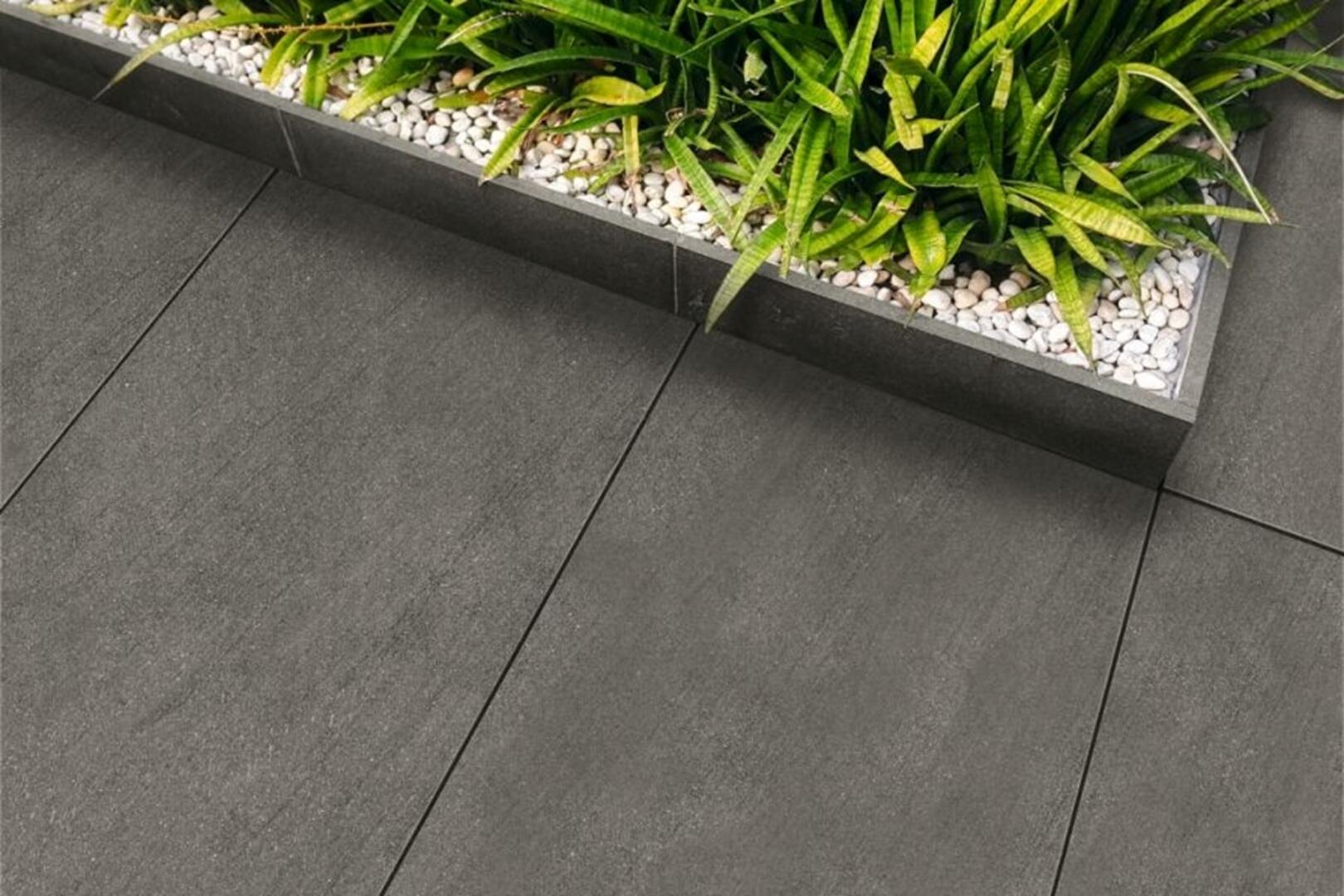 Grey slate tiles outdoor