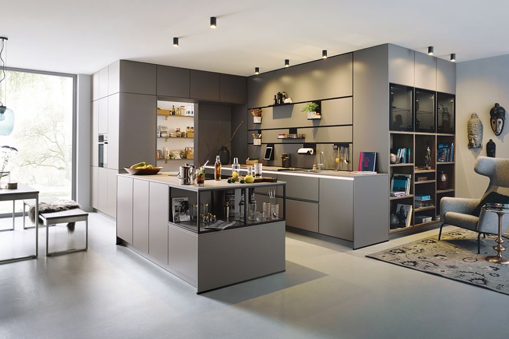 Grey interior kitchen